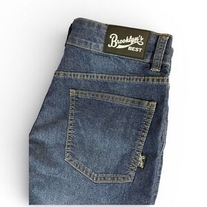 Brooklyn's Best Jeans Women 32x30 Blue Excellent Stretch Straight Leg Dark Wash